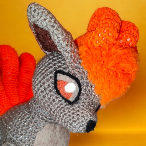 Handmade Crochet Amigurumi Pokemon Kanto Vulpix Stuffed Animal Toy - Picture 10 of 14